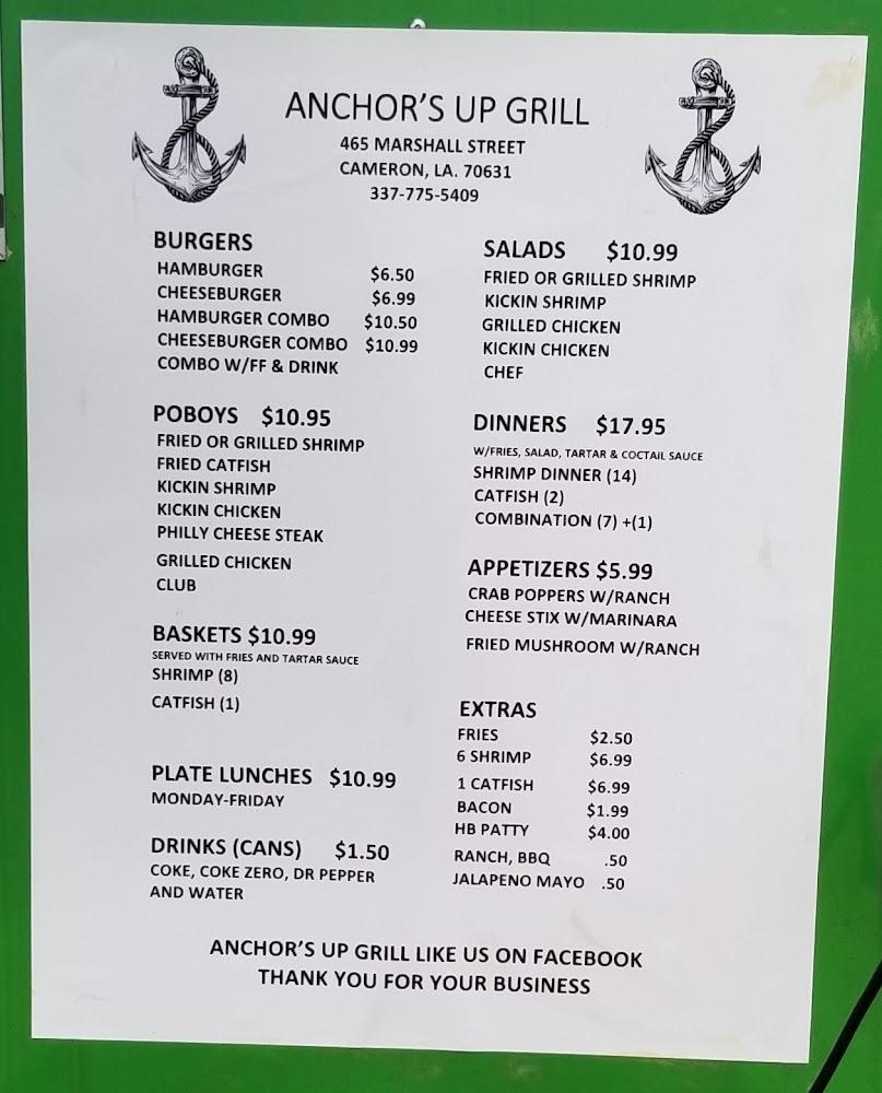 Anchors Up Grill Menu image 2